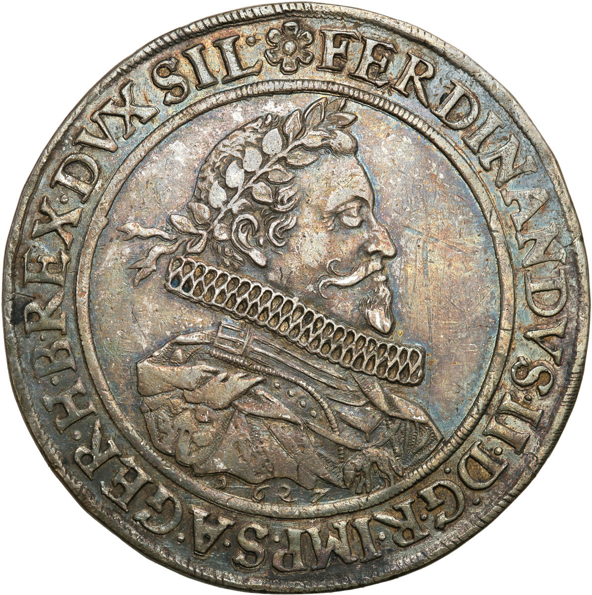 Śląsk, Ferdynand II 1619-1637). Talar 1627, Wrocław - RZADKIE
